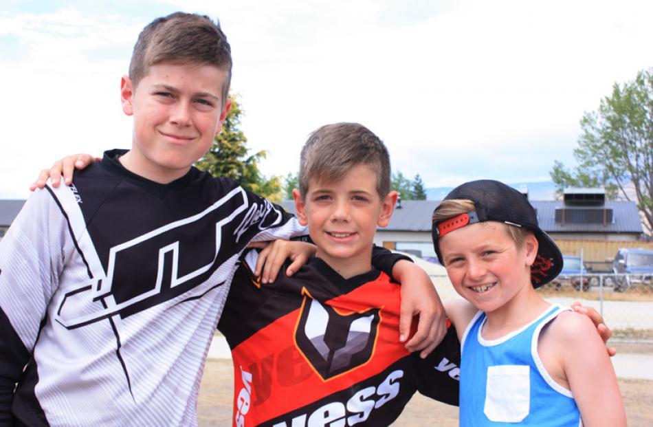 Jack (12) and Harry Dormer (9), both of Auckland, and Luke Hanna (9), of Rotorua.