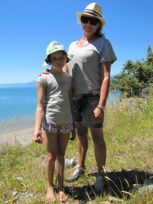 Scarlett (8) and Ros Nelson, of Hawea Flat.