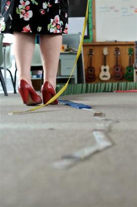 The measuring tape comes out for a lesson.
