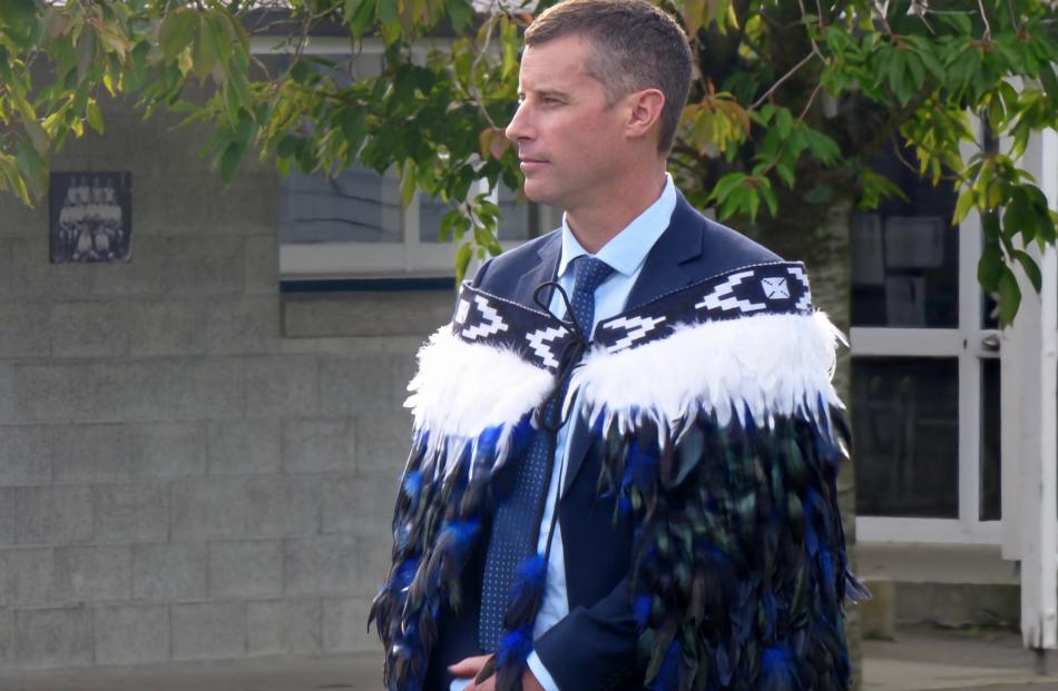 Incoming Waihi School headmaster Gareth Wood was welcomed to the school on Monday with a pōwhiri.