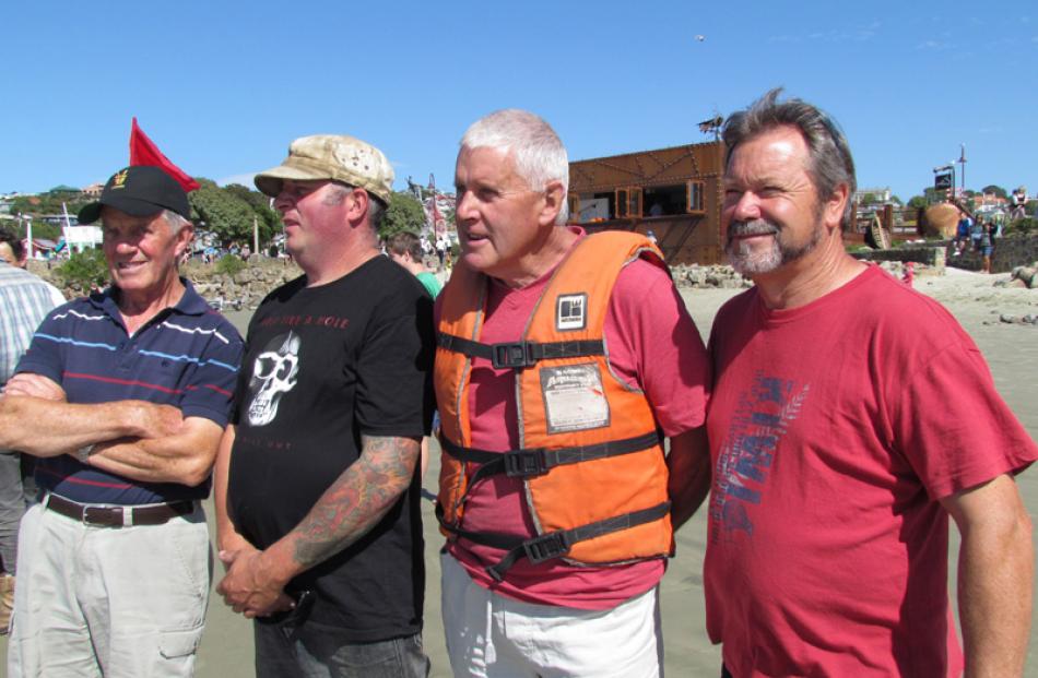 Stew, Hamish and Mike Mitchell and Kevin Murdoch, all of Oamaru.