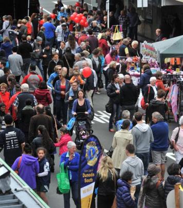 Thousands thronged the Octagon and Bath St for the 31st Thieves' Alley Market on Saturday.