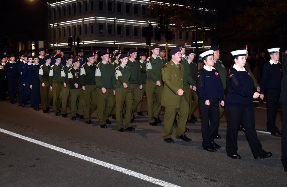 The parade of NZDF personnel.