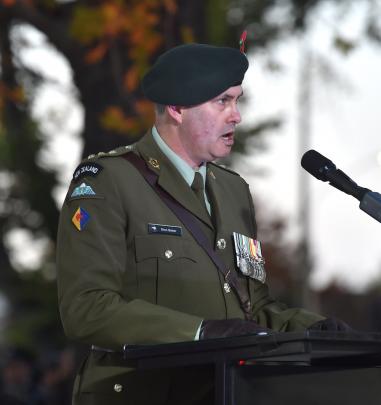 Capt Dion Beker 2/4 Bn RNZIR speaks.