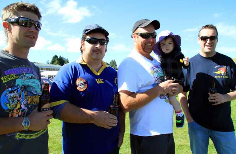 Scott McCammon, Matt, Hamish, and Emily Munro (1), all of Mosgiel, and John Benfield of Green...