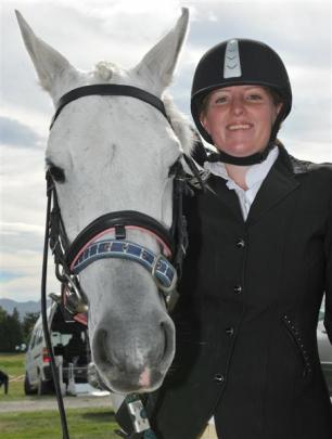 Kirsty Day, of Dunedin, with her horse Snow at the Palmerston Mini Show.  Photos by Gregor...