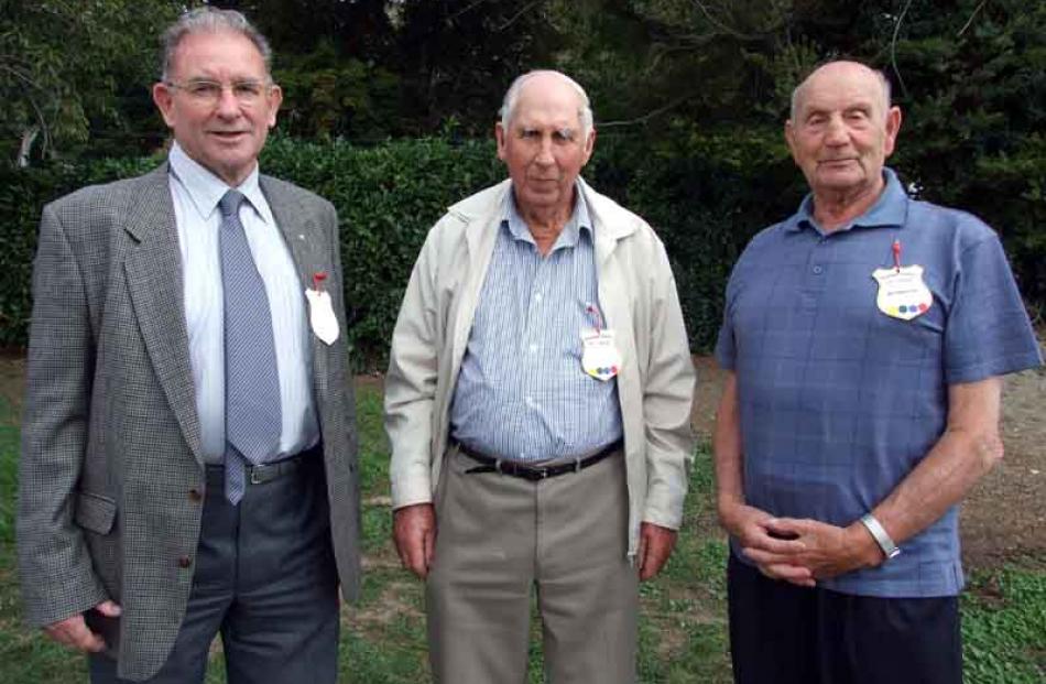 Mervyn Kinaston of Alexandra, Bill Frame of Dumbarton, and Ken Harliwich of Coal Creek.