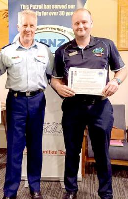 Senior Sergeant Roy Appley presented Josh Tabley with an award last year for outstanding...