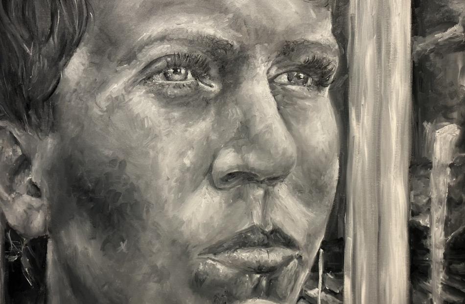 2024 oil on canvas by Ryan Williams, who is studying and working in the United States.

