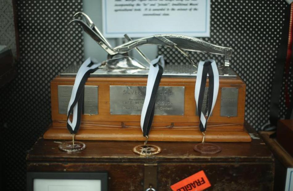 The Case IH Silver Plough trophies.