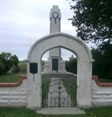 The Maheno war memorial in North Otago. Photo supplied.