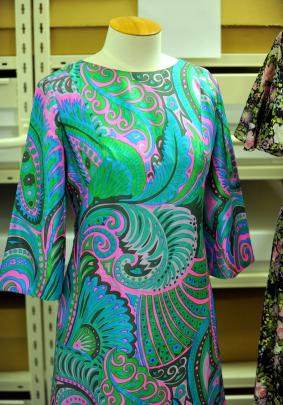 A late 1960s cocktail dress, at the Best Dressed Basement Tour.