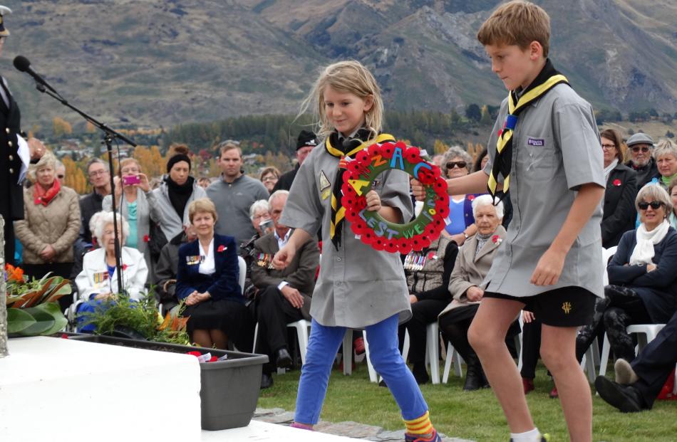 Rose Deacon and Alex Graham (both 10), from the Wanaka Cubs.