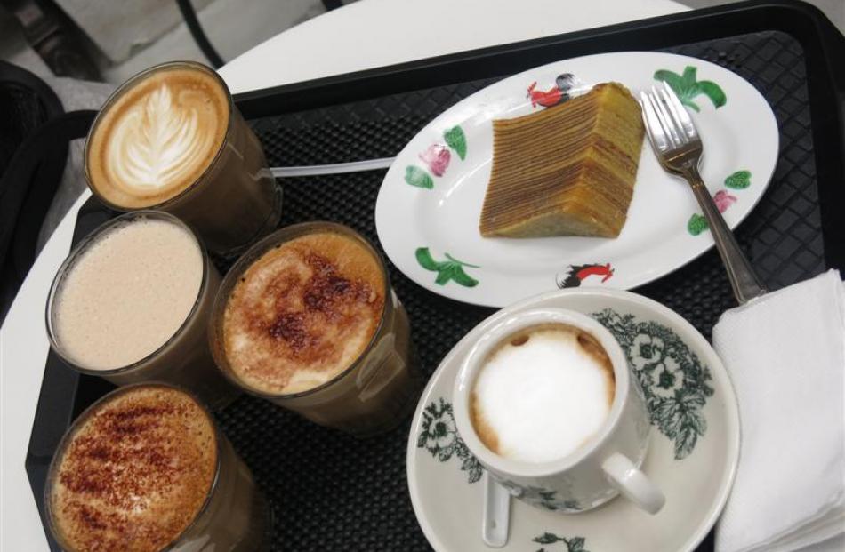 Coffee and cake at the Dispensary cafe in Tiong Bahru.