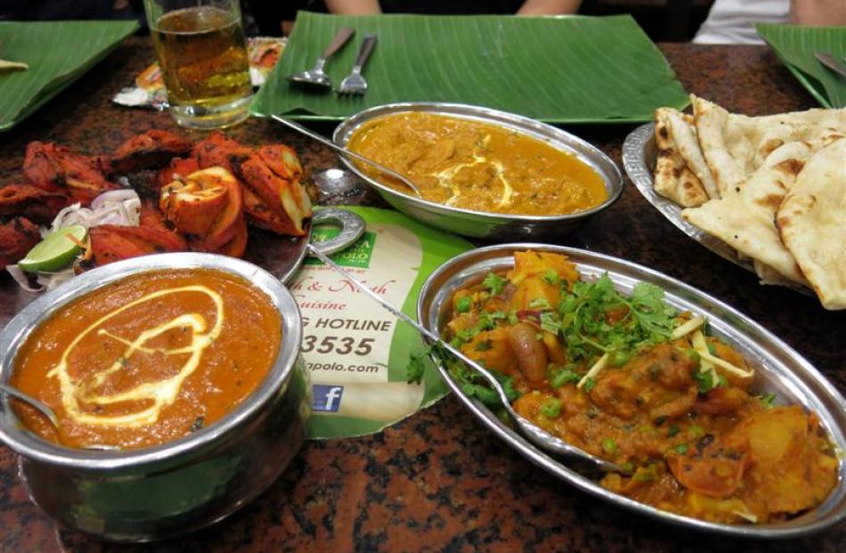 Tasty Indian dishes in Singapore's Little India.