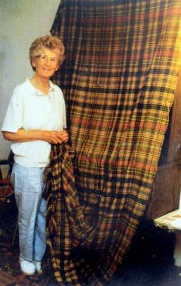 The ancient cloth, held by her late aunt, Alice.