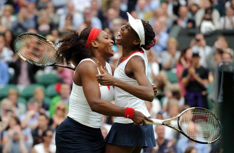 Serena Williams and Venus Williams: ''One of my favourite pictures. It was the game before the...