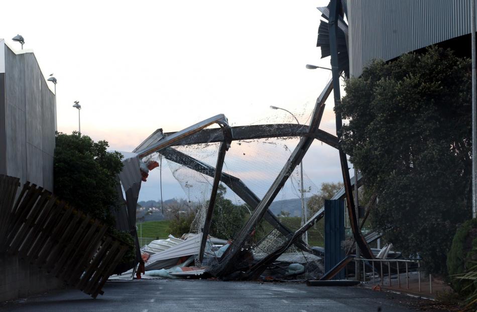 Damage at Baypark Stadium in Mt Manganui. Photo: NZ Herald