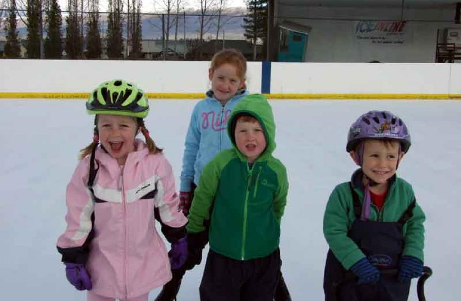 Cousins (from left) Lucy Anderson (5), Mikayla Leckie (8), Tristan Leckie (4), and Cohen Anderson...