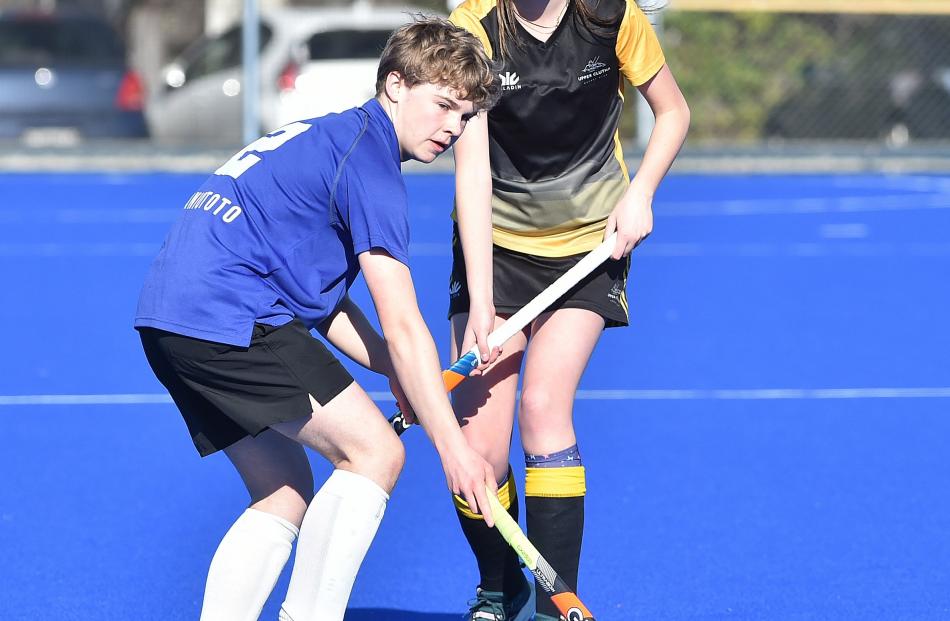 Maniototo Area School’s Jake McMillan, 14, and Mt Aspiring College’s Mikayla Botting, 17, in...