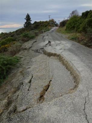 Damage to the road in August 2013. Photo by Bill Campbell.