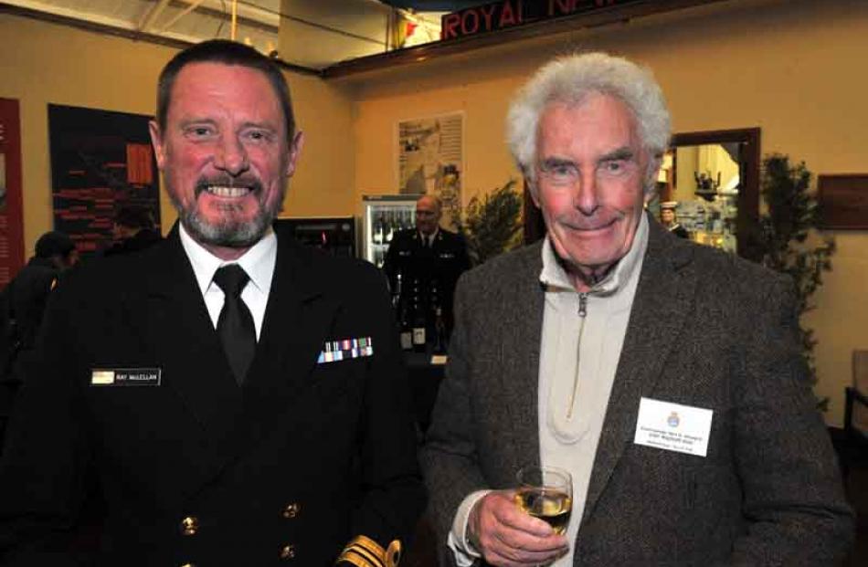 Lieutenant Commander Ray McLellan of Milton, and Commander (retired) Neil Howard (former C.O of...