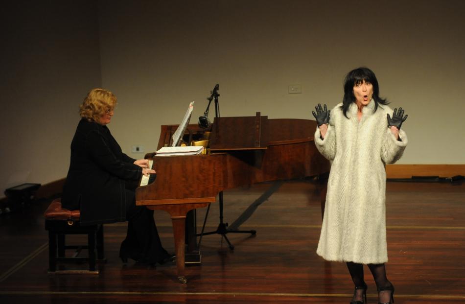 Helen Medlyn and her  accompanist, Penny Dodd, in the show Hotel in the Otago Festival of Arts at...
