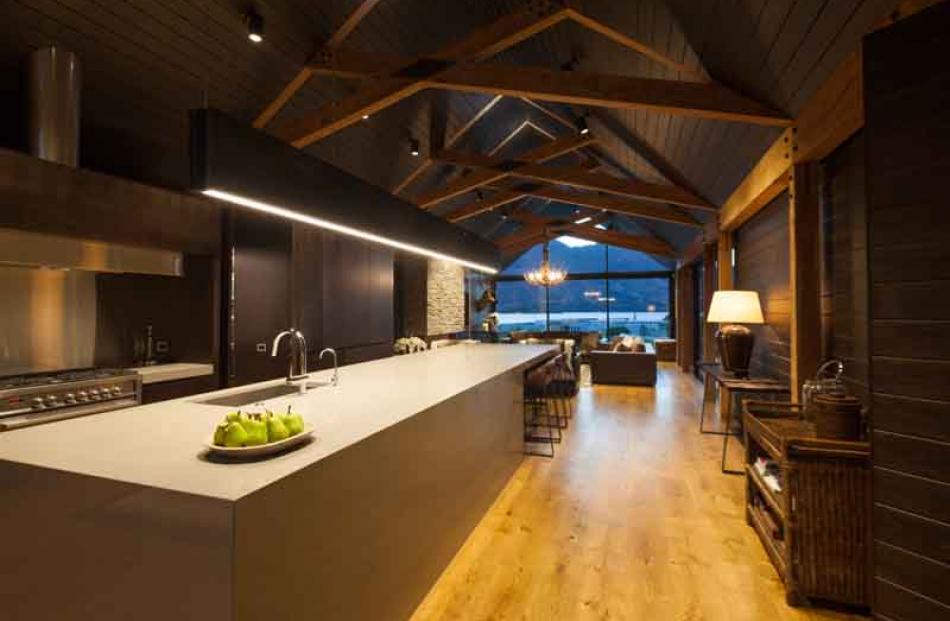 ''Materiality appropriate to its mountainous surroundings.'' Bremner Bay house, near Wanaka. By...