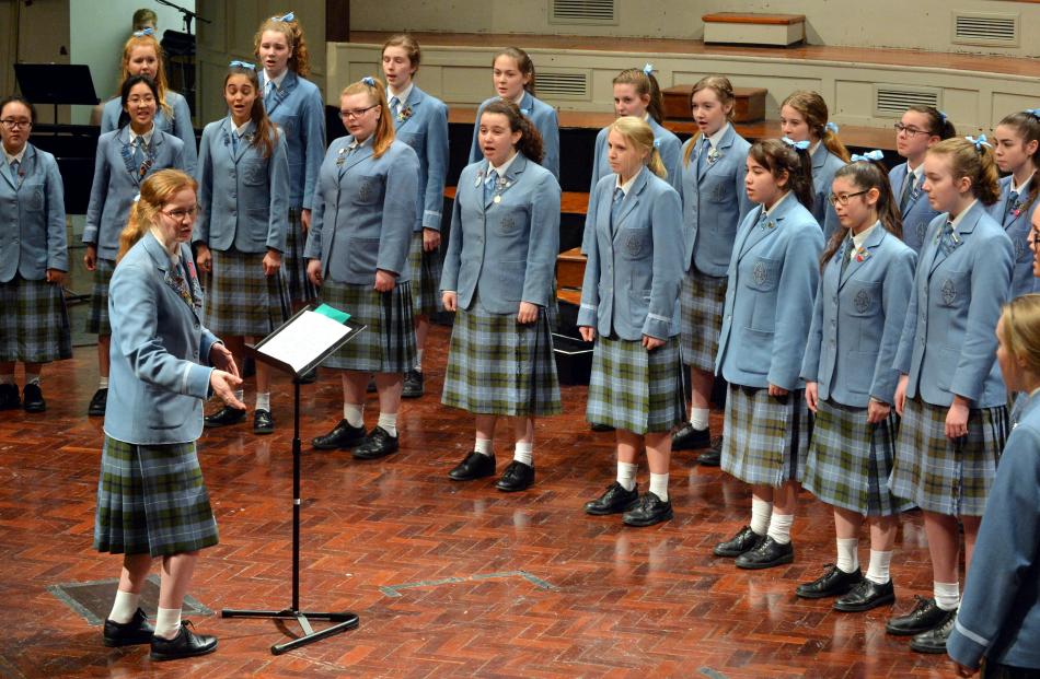 The St Hilda's Madrigal Choir, conducted by Ihlara McIndoe, performs ' Pie Jesu ' at the Big Sing...