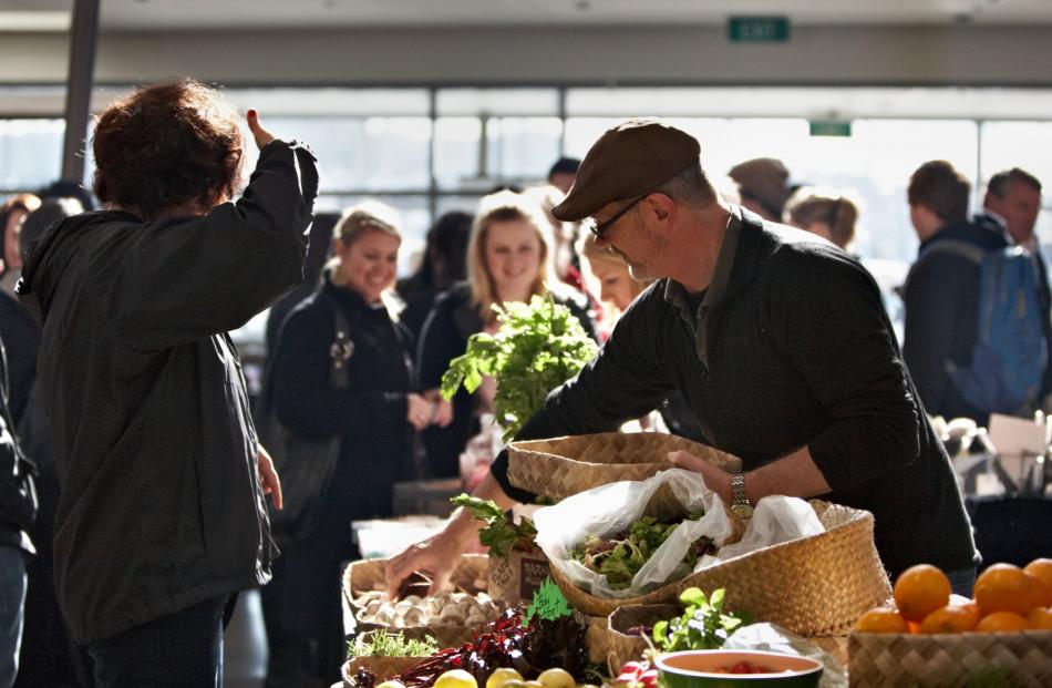 There is all manner of food and produce at the harbourside market.