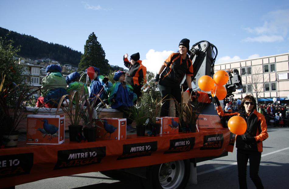 Mitre 10's take on the sustainability theme at the Queenstown Winter Festival on Saturday.