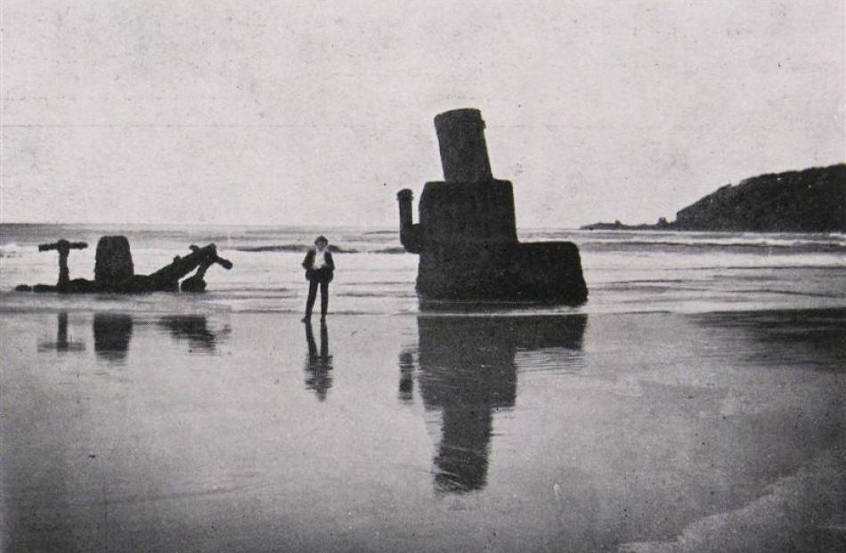 What remained of the Victory wreck  in 1911, half a century after the ship ran ashore at...