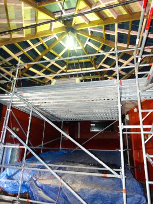 The theatre's octagonal ceiling has had to be completely replaced during the redevelopment.