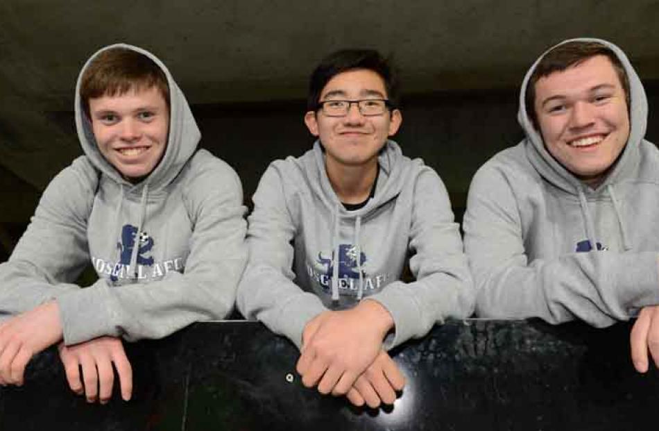 Garth Maxwell, Jacky Loong and Jordan Pike, all of Mosgiel.