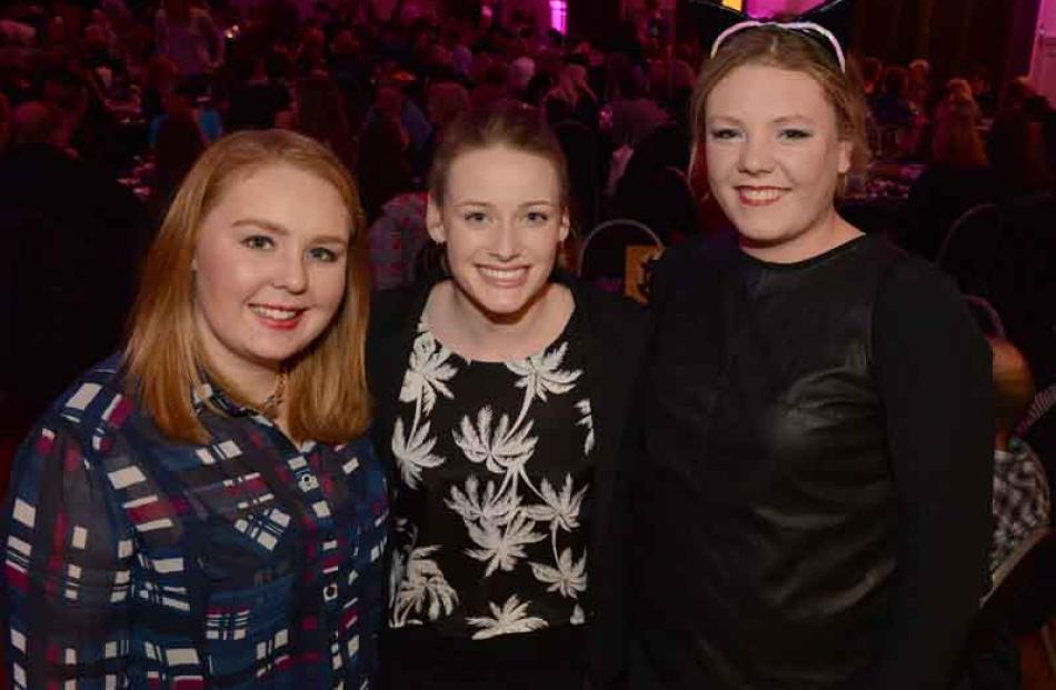 Jennifer Noone (22), Kelsey Paterson (20) and Sarah McDonald (21), all of Dunedin.