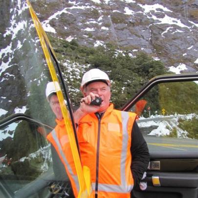 Warran Carran on the job at Milford Rd.