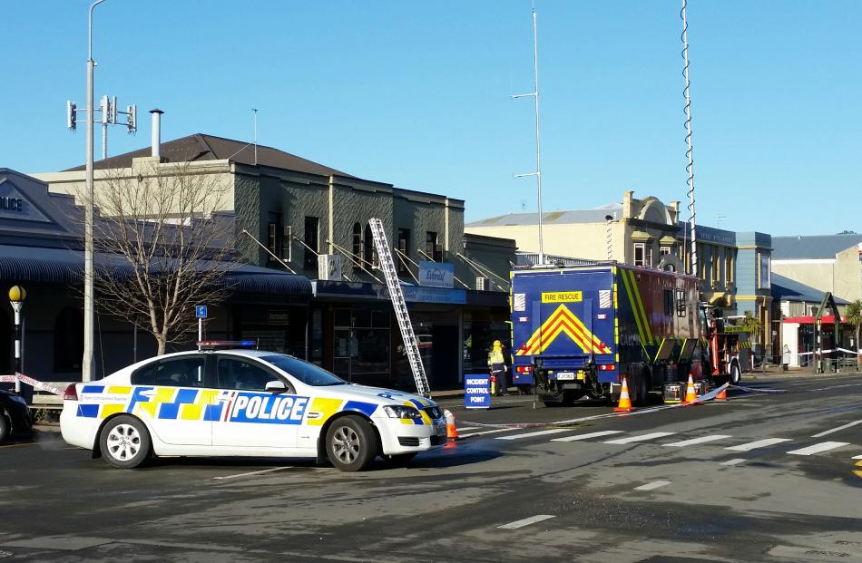 Emergency services at the scene of the fire. Photo by David Bruce