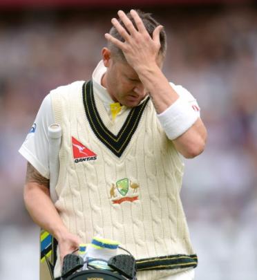 Michael Clarke leaves the field after being dismissed. Reuters / Philip Brown Livepic