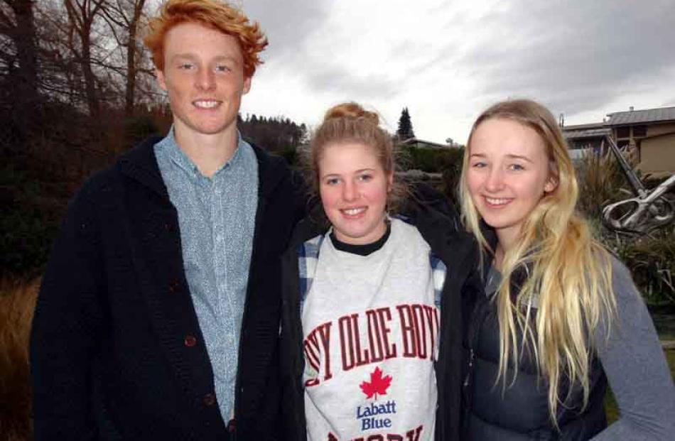 Liam McFall, Poppy Jefferies and Nina Bowley, all of Wanaka.