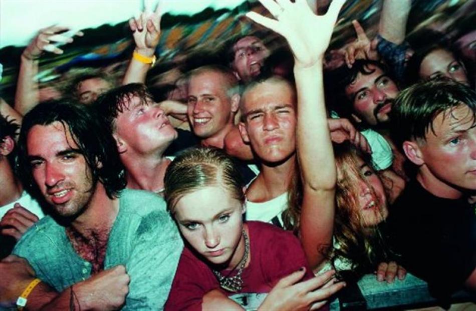 Simon Young captures Smashing Pumpkin fans at the Big Day Out in Auckland in 1994. PHOTO: ''OPEN...