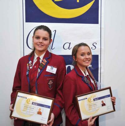 Gemma O'Connell (left) and Jessie Murphy, Class Acts of Kavanagh College.
