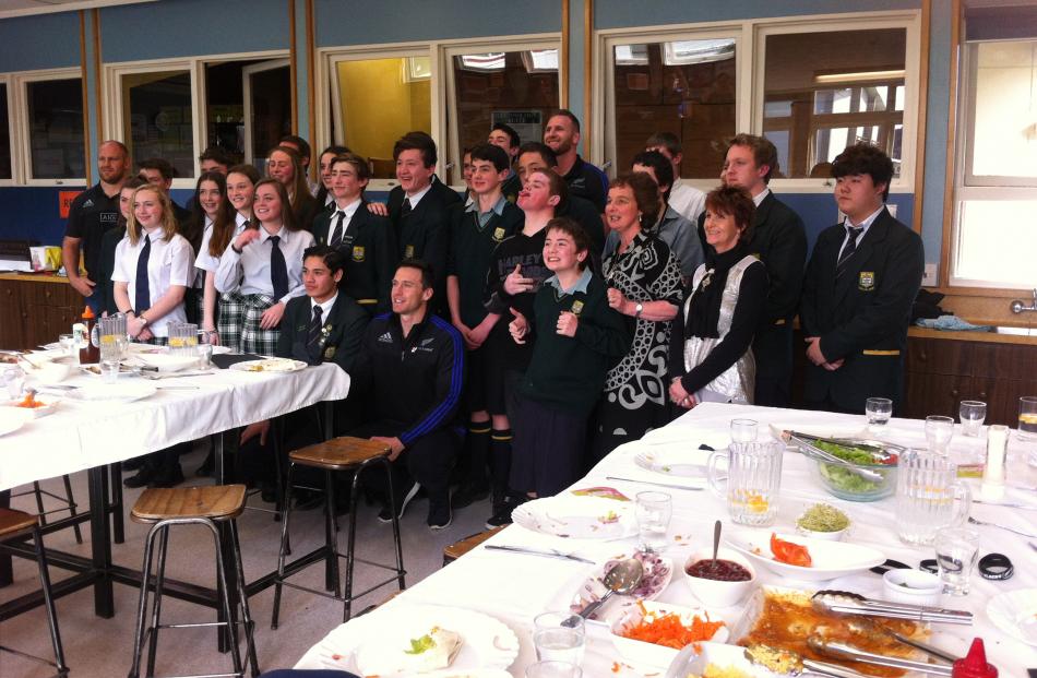 The All Blacks visited Bayfield High School. Photo by Craig Baxter