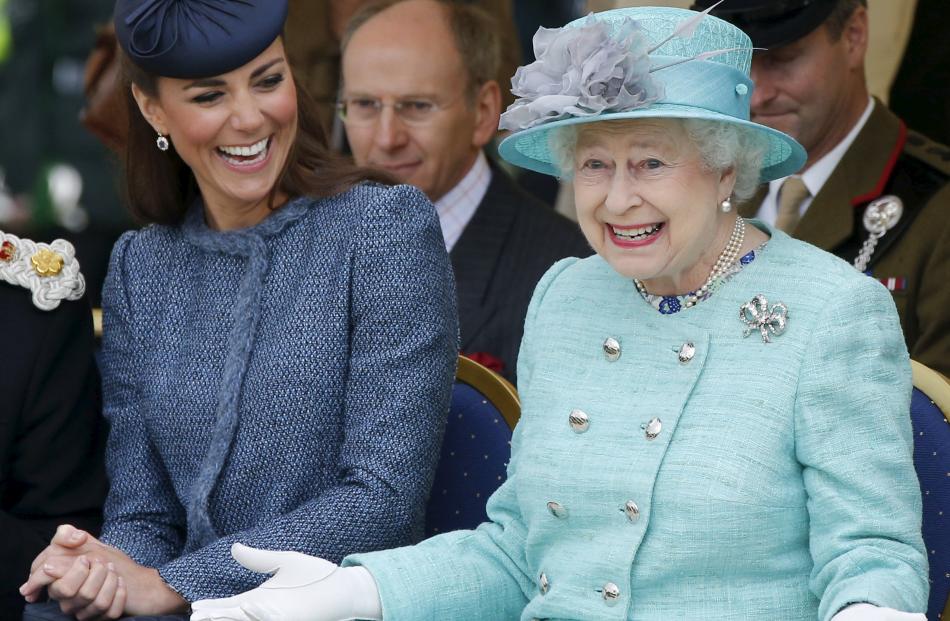 The Queen with Catherine, the Duchess of Cambridge. Photo: Reuters