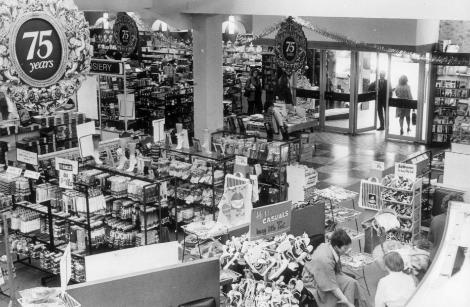 The store during the 75th anniversary sale in 1978. Photo: ODT