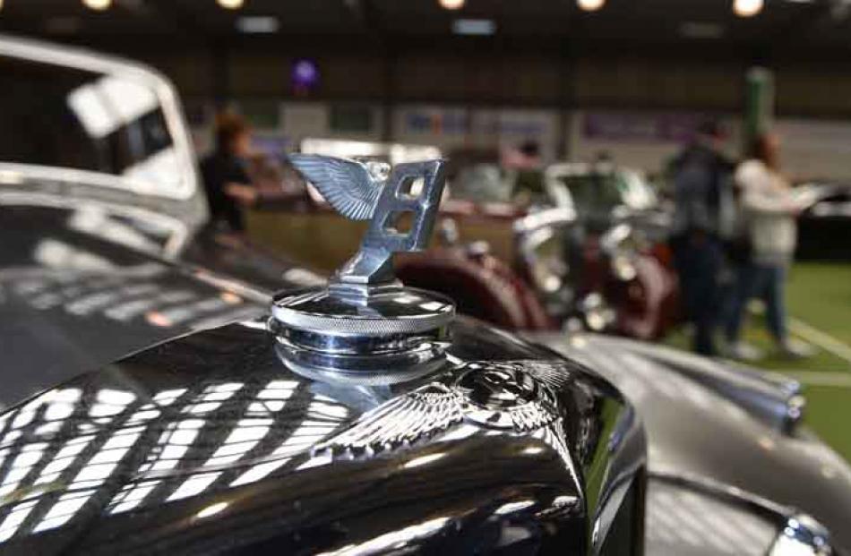 A brace of Bentley models on display.