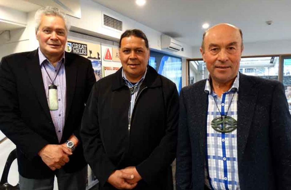 Te Runanga o Ngai Tahu upoko (head) David Higgins, Te Runanga O Moeraki chairman Patrick Tipa,...