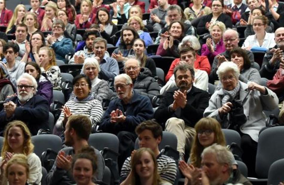 The audience at the University of Otago last night.