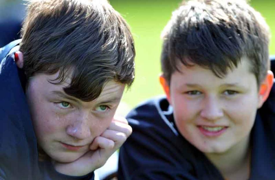 Kade McRae (13) and Thomas McCracken (14), both of Dunedin.