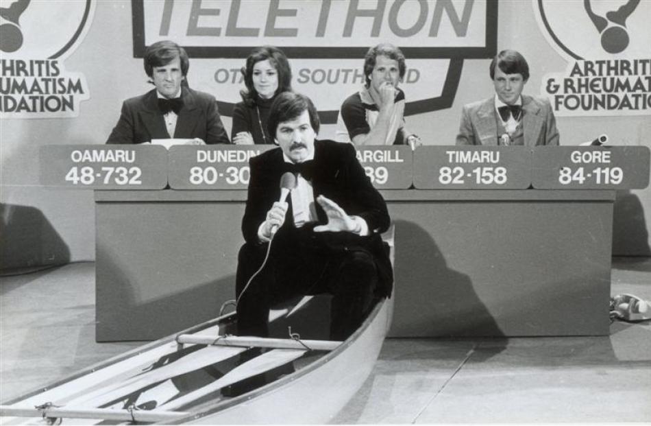 Fronting the Otago Southland  studio component of the 1978 Telethon.