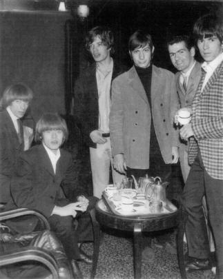 With members of the Rolling Stones in the City Hotel in 1965.